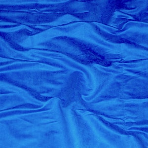 Royal Blue Suede Fabric by the Yard | Microsuede | 60" Wide | Faux Suede | Upholstery Weight, Tablecloth, Bags, Pouches, Cosplay, Costume |