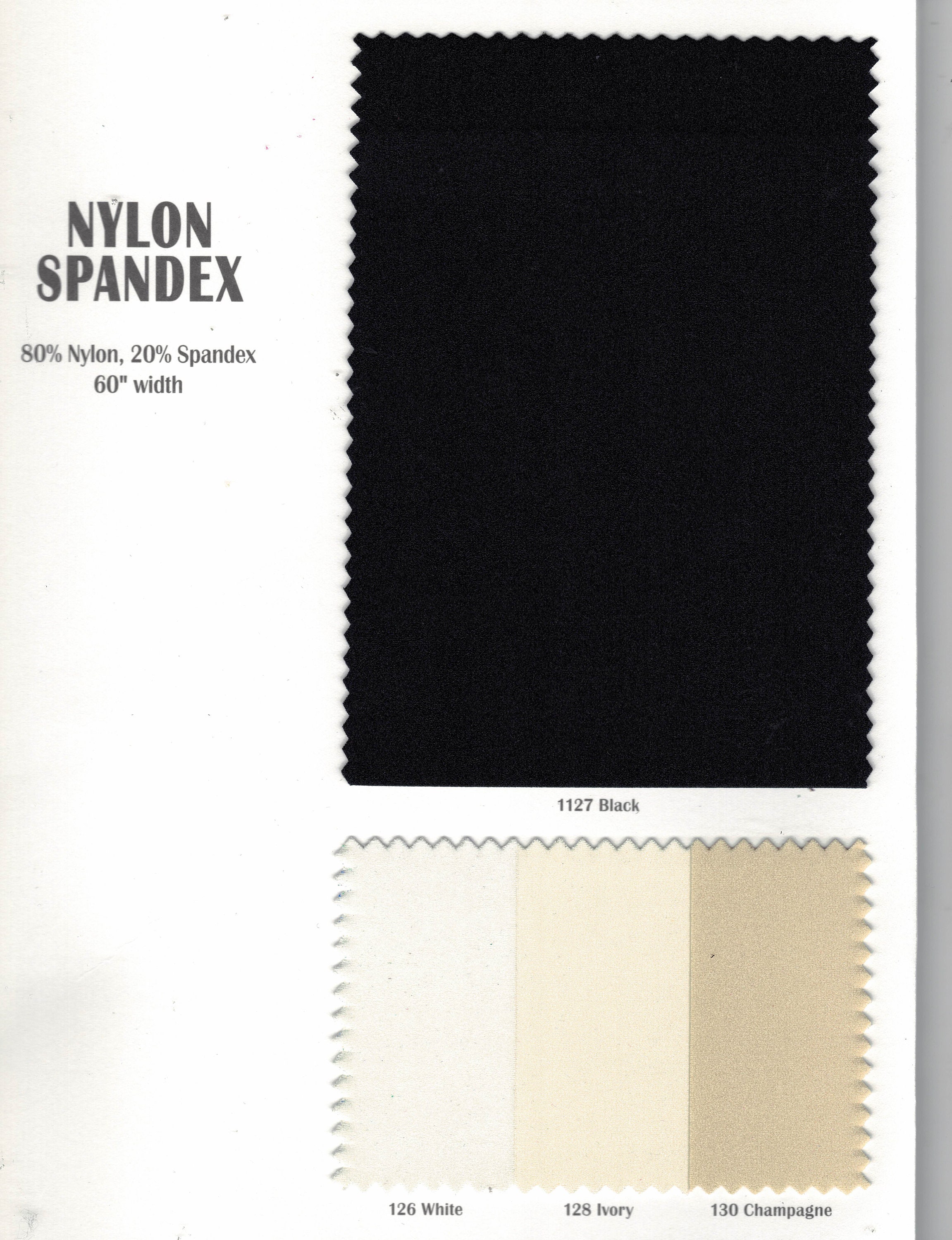 Discount Fabric Nylon Lycra Spandex 4 way stretch Solid Black 03NLY