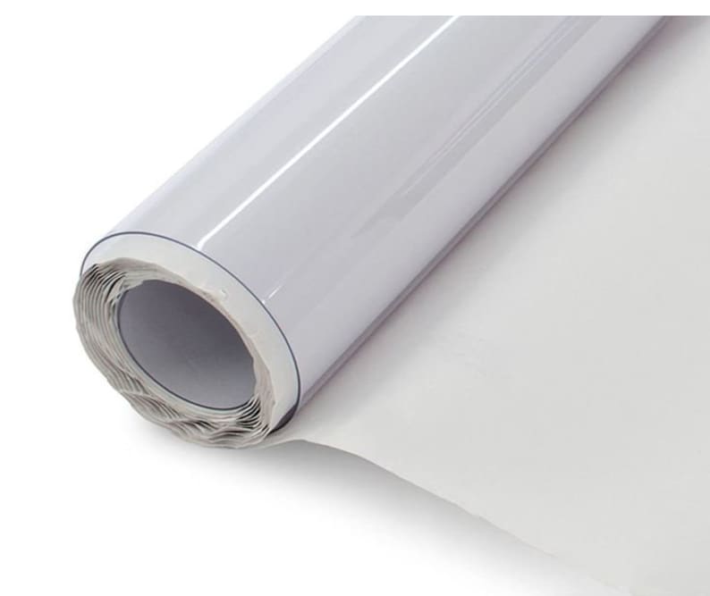 Clear Vinyl Fabric | PVC Vinyl | 10 Gauge Clear Plastic | Sold by the Yard and Full Bolt | Water, Mildew, UV (Sun) Resistant | Flexible | image 1
