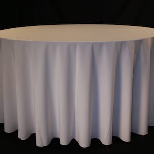 White Polyester Fabric Sold by the Yard x 60 and 120 Wide Visa Polyester Fabric by the Yard and Bolt Polyester Tablecloth Fabric image 3