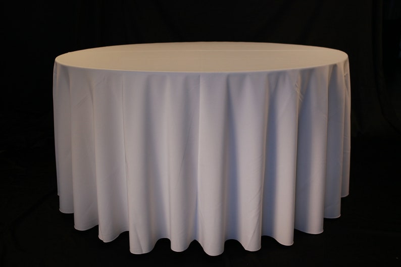 White Polyester Fabric Sold by the Yard x 60 and 120 Wide Visa Polyester Fabric by the Yard and Bolt Polyester Tablecloth Fabric image 3