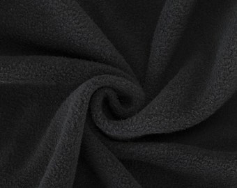 Black Polar Fleece Fabric Yard | 9.99 Per yard | Black Anti Pill Polar Fleece | Fleece Blanket | Fleece Decoration | Soft Fleece |