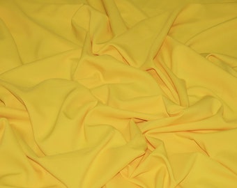 Yellow Polyester Fabric Sold by the Yard x 60" & 124" Wide | Visa Polyester Fabric by the Yard and Bolt | Polyester Tablecloth Fabric