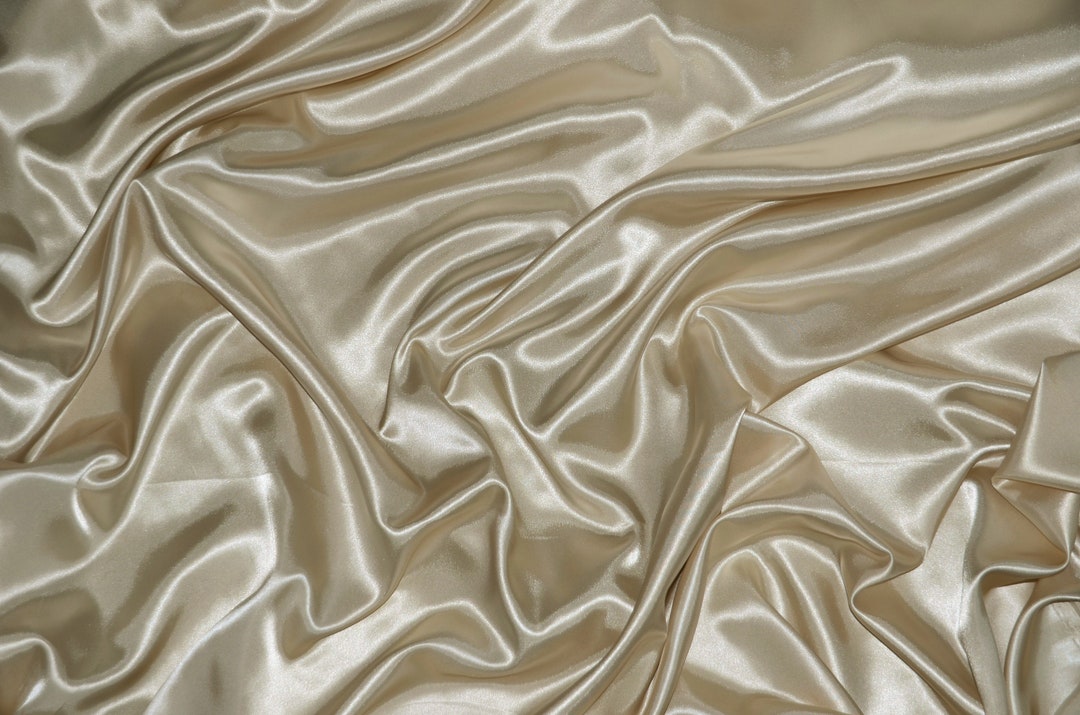 Champagne Charmeuse Satin Fabric by the Yard and Wholesale Bolt 60 Wide ...