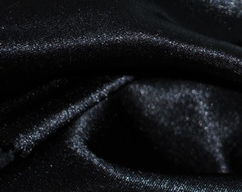 Black Shiny Bridal Satin Fabric | Heavy Shiny Bridal Satin | 60" Wide | Wedding, Apparel, Crafts, Decor, Dresses, Gowns, Events, Party Decor