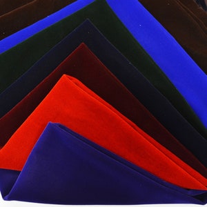 Triple Velvet Fabric by the Yard for 9.99 | 45" Wide | Brown, Red, Burgundy, Hunter, Royal, Navy, Purple, Black Triple Velvet | Plush Velvet