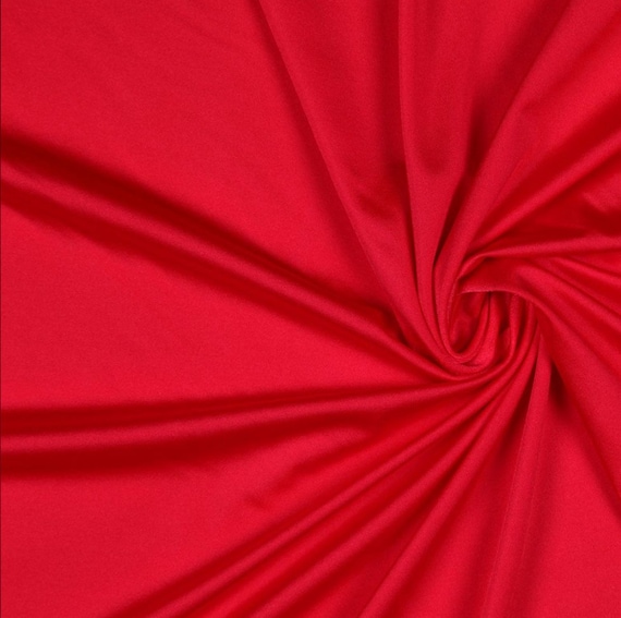Red Nylon Spandex 4 Way Stretch Fabric by the Yard or Bolt Width is 58  Great for Swimwear, Outfits, and Any Active Wear 
