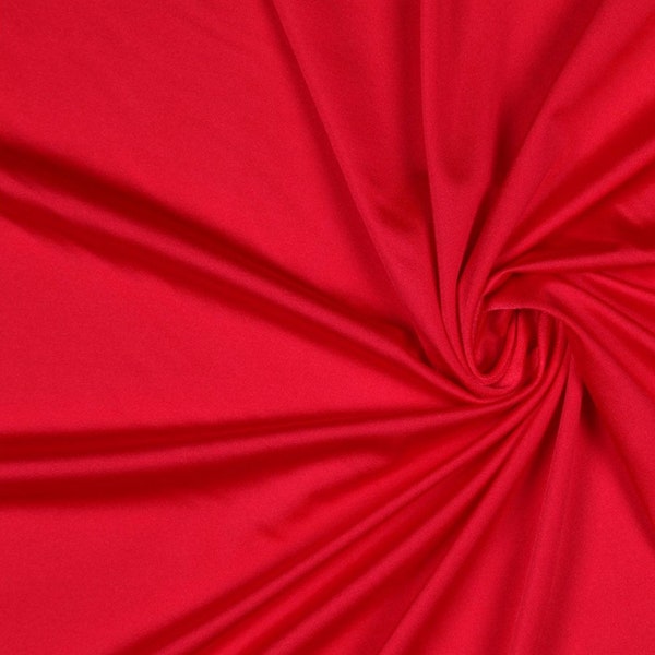 Red Nylon Spandex 4 Way Stretch Fabric by the Yard or Bolt | Width is 58" | Great for Swimwear, outfits, and any active wear