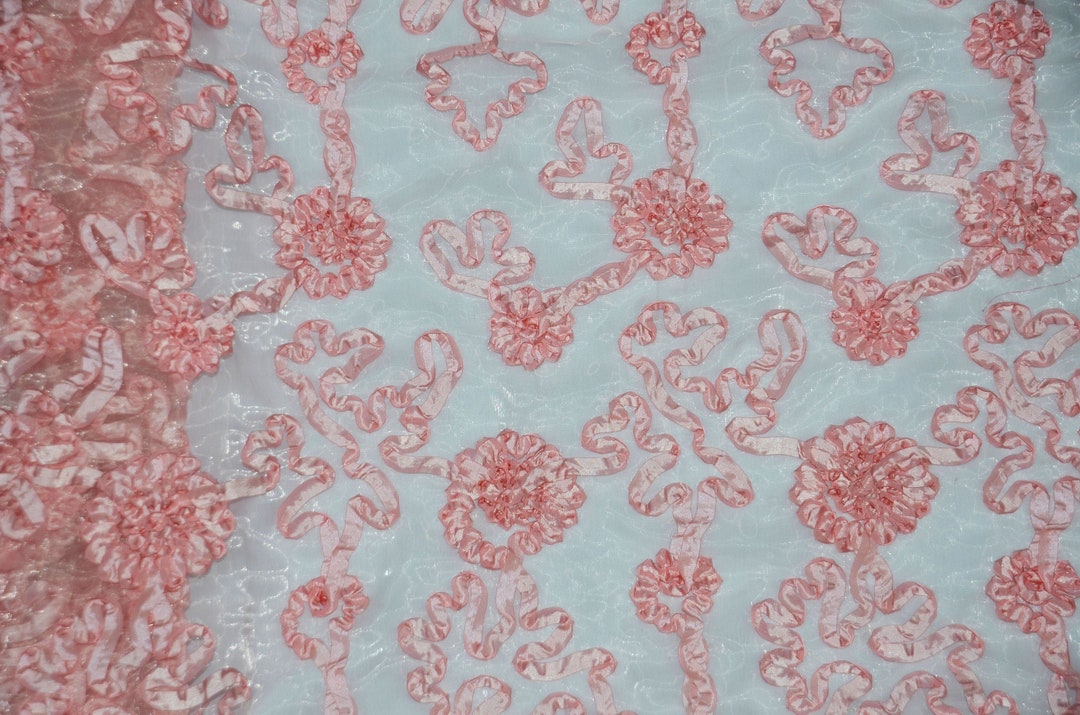 Sheer Embroidery Fabric Organza Embroidery Luxury Confetti Embroidery