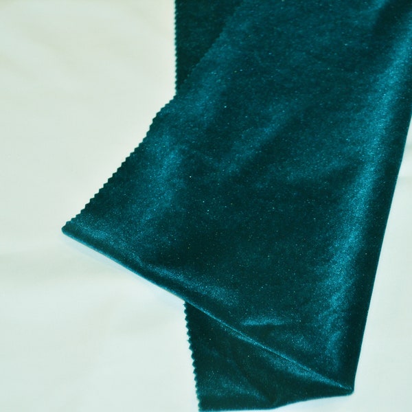 Teal Stretch Velvet Fabric 8.99/Yard |  58" Wide | Spandex Velour for Apparel, Costume, Cosplay, Event Drapes | Blush Pink Stretch Velvet |