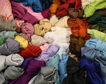 Soft Faux Silk Fabric by the Yard |  Polyester Dupioni Silk | Imitation Silk Fabric | Non Shiny | 54" Wide | Multiple Colors | Double Sided