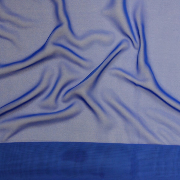 Royal Blue Chiffon Fabric by the Yard and Wholesale Bolt | Hi Multi Chiffon | 58/60" Wide | Silky Soft Chiffon | Apparel, Events, Cosplay |