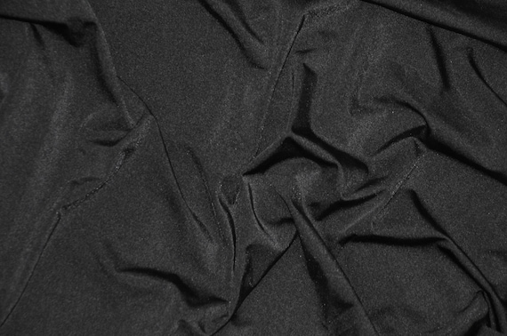 Black Nylon Spandex 4 Way Stretch Fabric by the Yard or Bolt Width