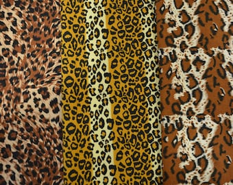 Animal Print on Cotton Fabric Sold by the Yard for 8.99 | Cheetah Cotton Print | Leopard Cotton Print | Soft Face Mask Fabric | 100% Cotton