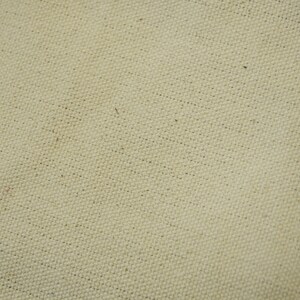 May include: Close-up of a beige canvas fabric with a subtle woven texture.