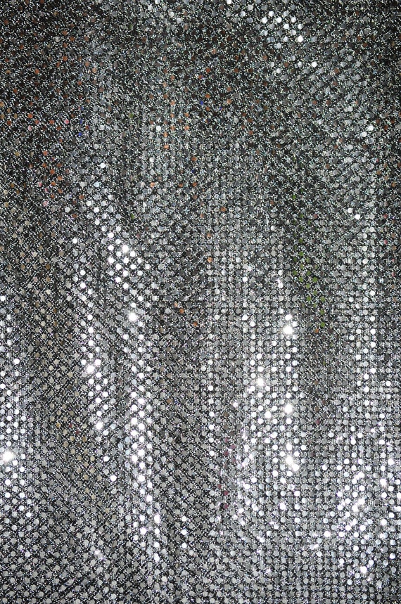 Silver Black Confetti Dot Sequins Sequins Fabric Yard X - Etsy