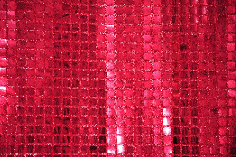 Turquoise Square Sequins Fabric Quad Sequins Fabric by the Etsy