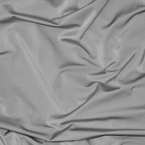 Silver Nylon Spandex 4 Way Stretch Fabric by the Yard or Bolt | Width is 58&quot; | Great for Swimwear, outfits, and any active wear