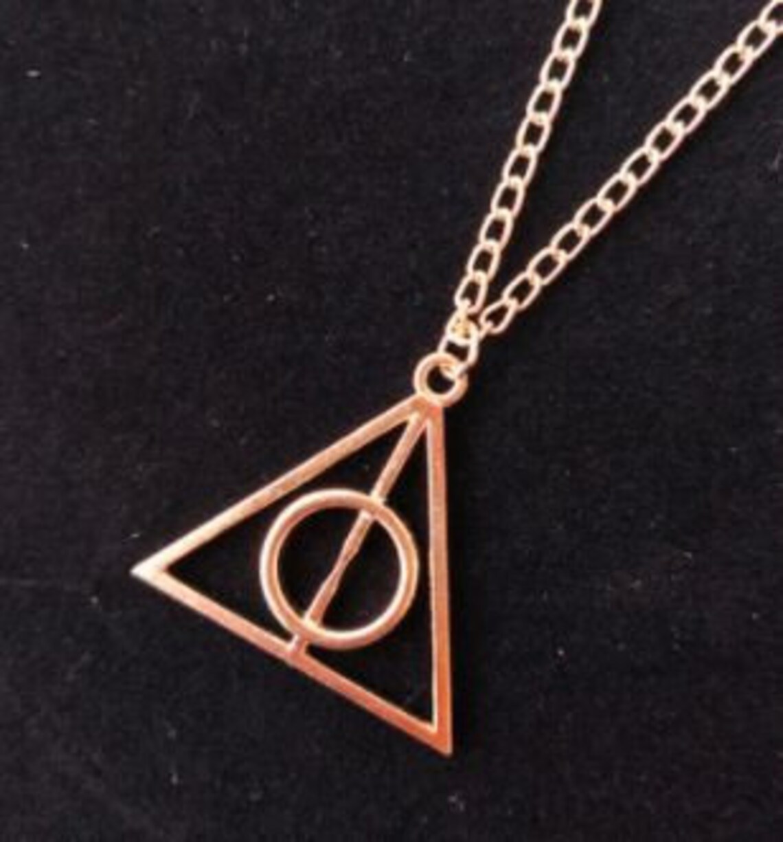 Harry Pendant Necklace Potter The Deathly Hallows The Golden Etsy