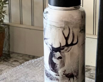 32 oz hydro flask tumbler Deer Marble