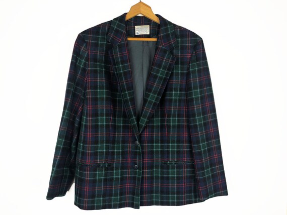 Pendleton Plaid Blazer / Women’s Large / Vintage W