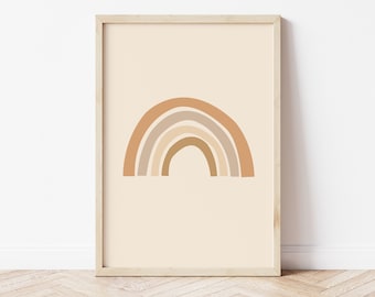 Neutral Rainbow Print: Boho Nursery Decor (Digital Download)