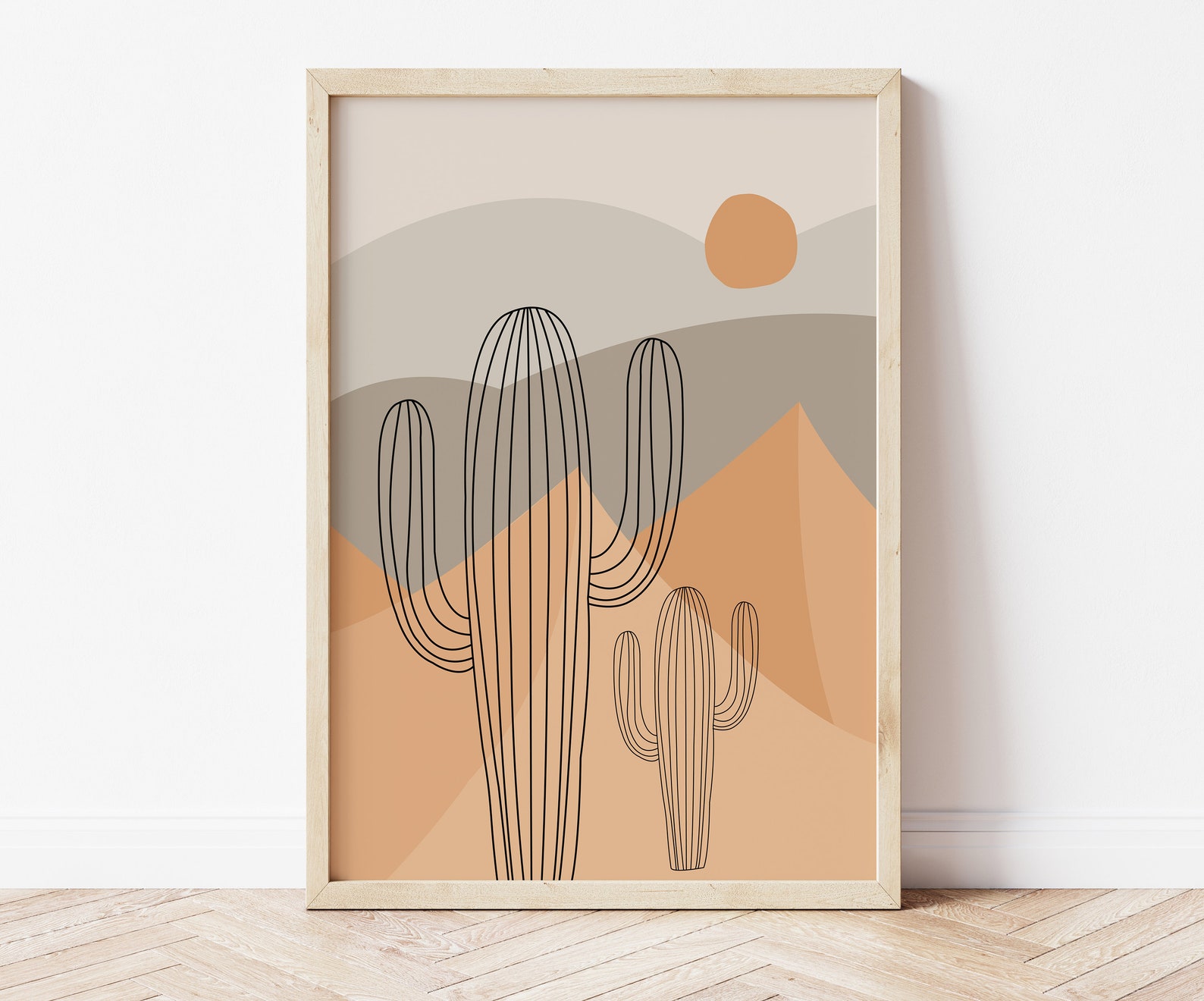 Bohemian Cactus Printable,cactus Wall Art,minimalist Cactus Poster