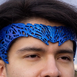 Wiccan Billy Maximoff Crown Headpiece – Adjustable Elastic Strap, Blue Purple Iridescent Finish, Highly Detailed & Show Accurate