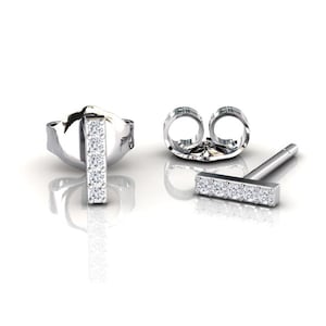 Lab Grown Diamond Bar Earrings