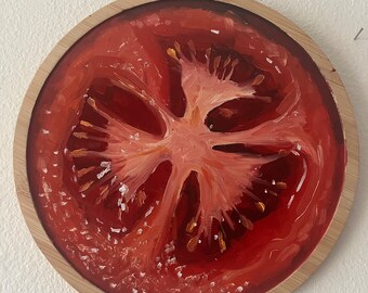 Tomato oil painting 10”