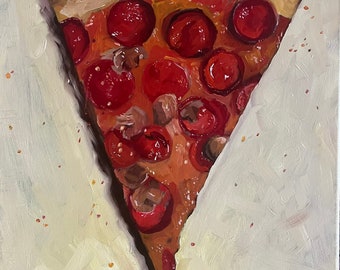 Pizza slice oil painting 18x24