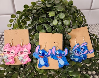 Pendientes inspirados en coser un ángel.