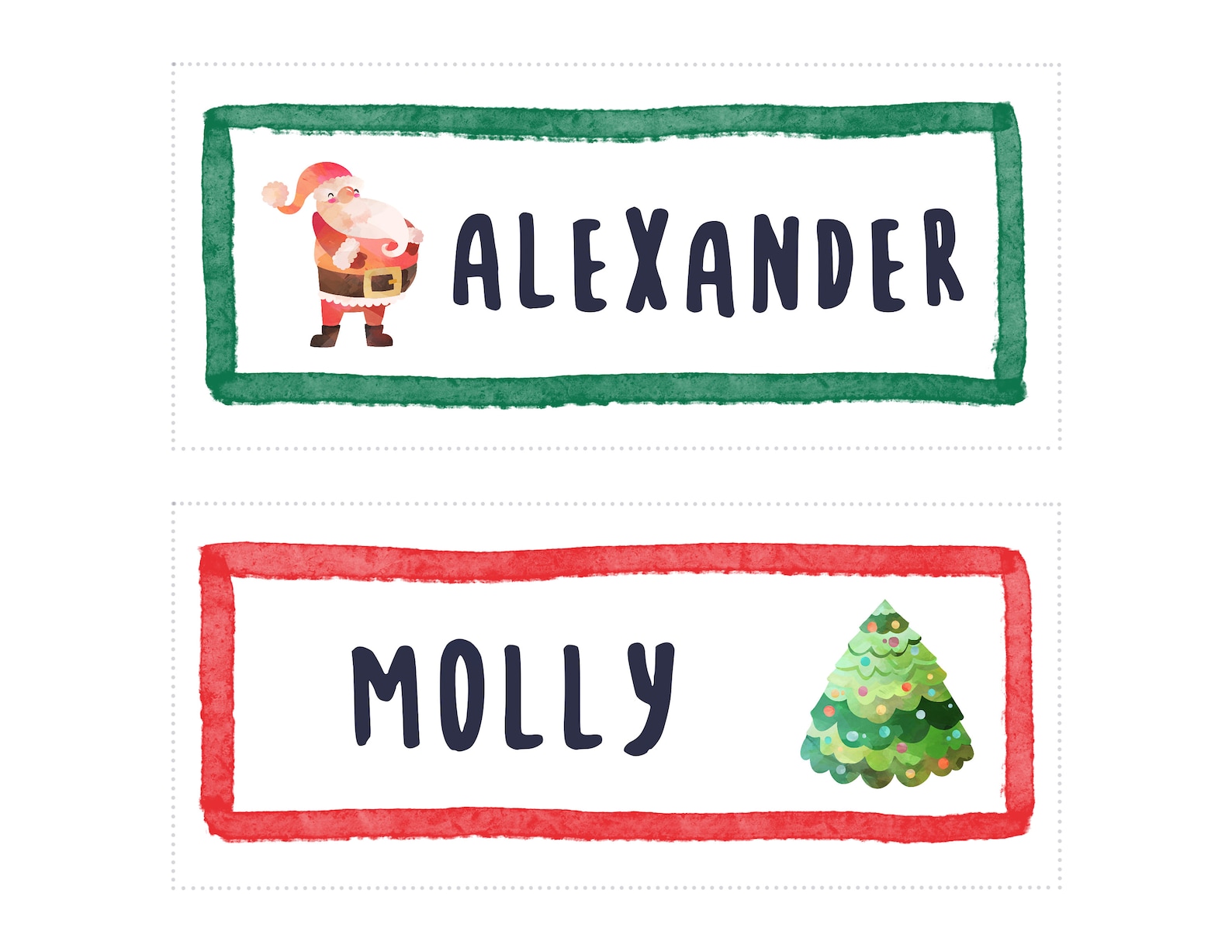 Classroom Name Tags Label Christmas Themed Classroom Printable Etsy