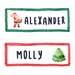Classroom Name Tags Label Christmas Themed Classroom Printable - Etsy