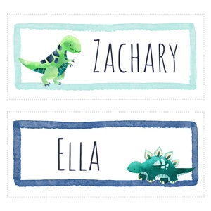 Editable Dinosaur Cubby Name Tags Label Dino Themed Classroom Customizable Printable Cubby Tags Montessori Kindergarten Elementary Preschool