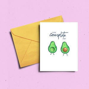 Printable Avocado Greeting Card - Food Puns - Birthday Card - Valentines Day Card - Anniversary Card