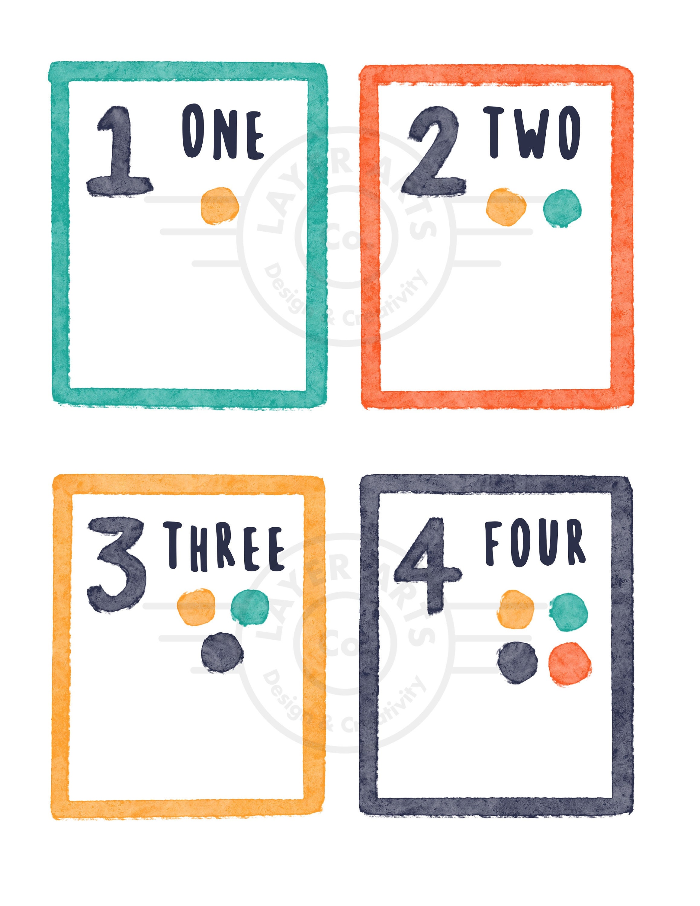 number flashcards rainbow themed classroom printable etsy
