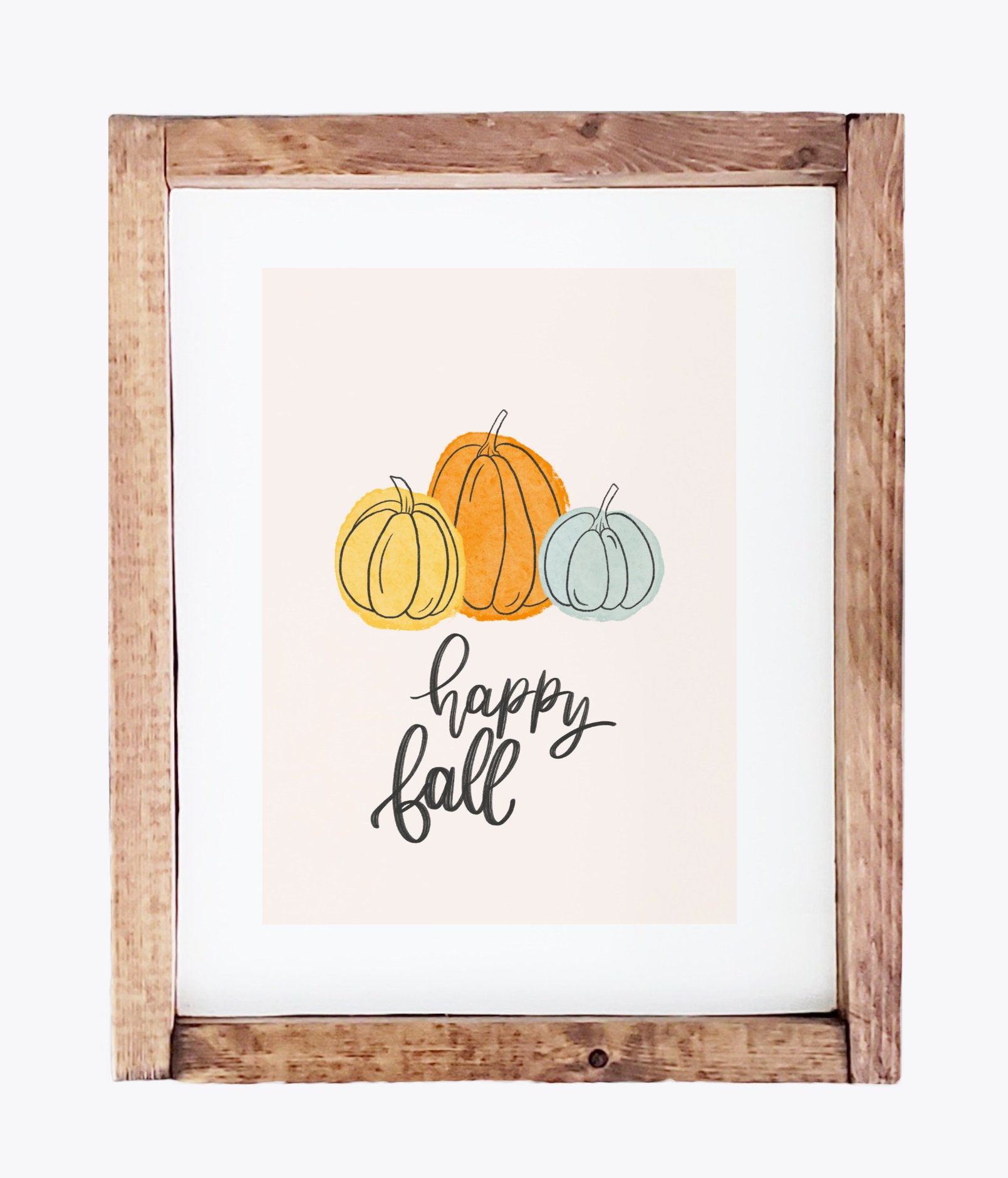 Happy Fall Farmhouse Printable Wall Art - Etsy