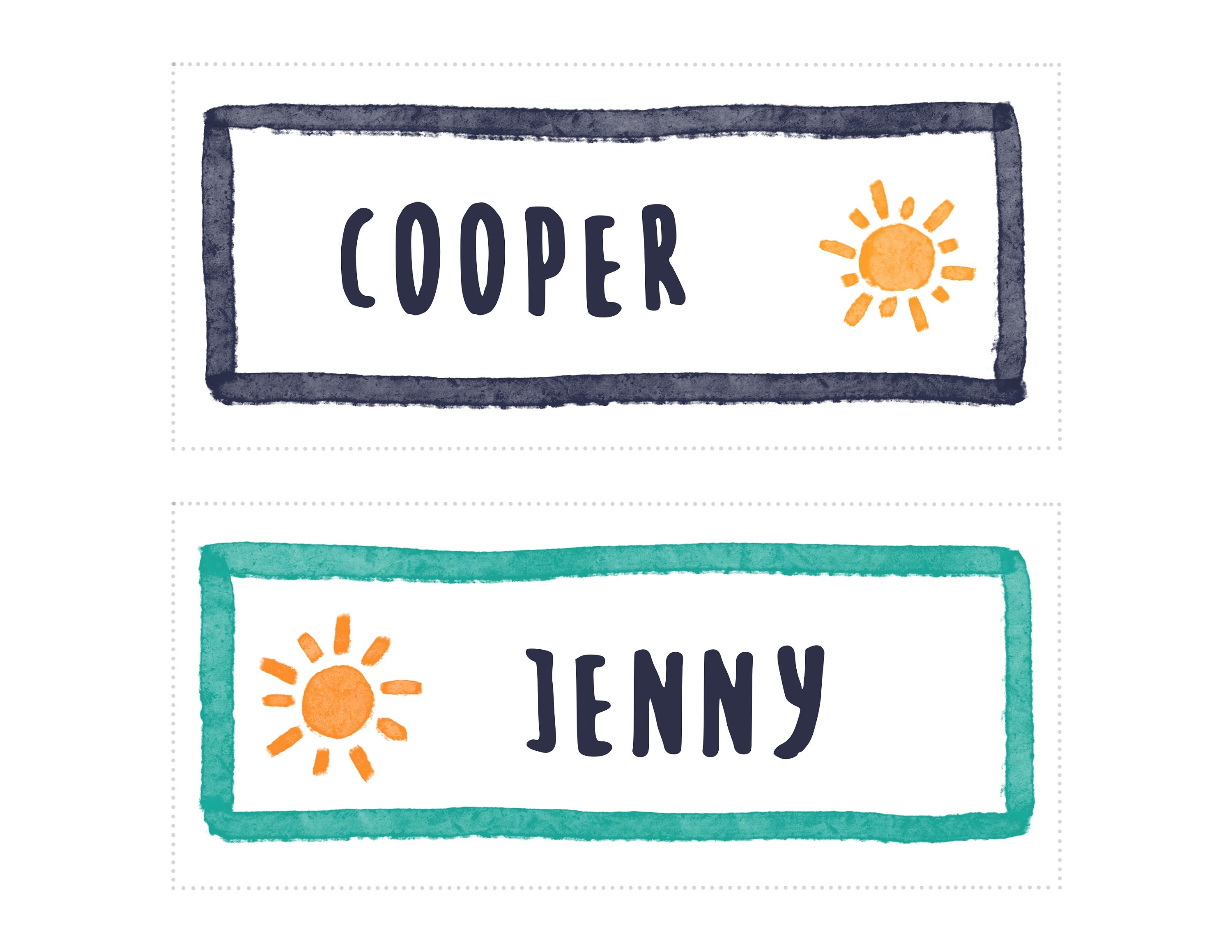 Classroom Name s Label Sun Themed Classroom Printable Etsy