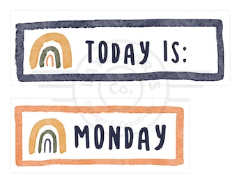 Days of the Week Neutral Themed Classroom Printable