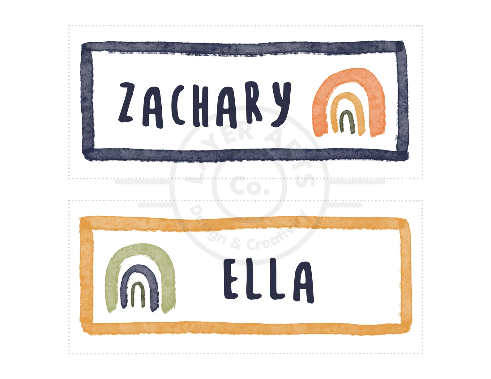Neutral Rainbow Classroom Name Tags or Cubby Labels (digital Download ...