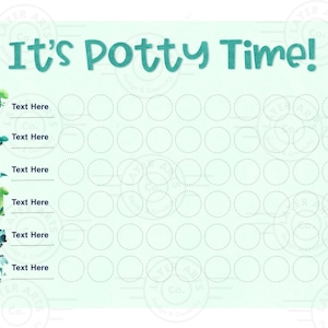 Potty Chart Printable - It’s Potty Time Dinosaur Themed Editable Printable - Preschool Classroom - Potty Training - Toilet - Reward Chart