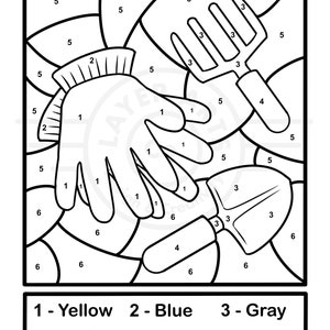 Garden Color by Number Classroom Activity Homeschool Elementary ...