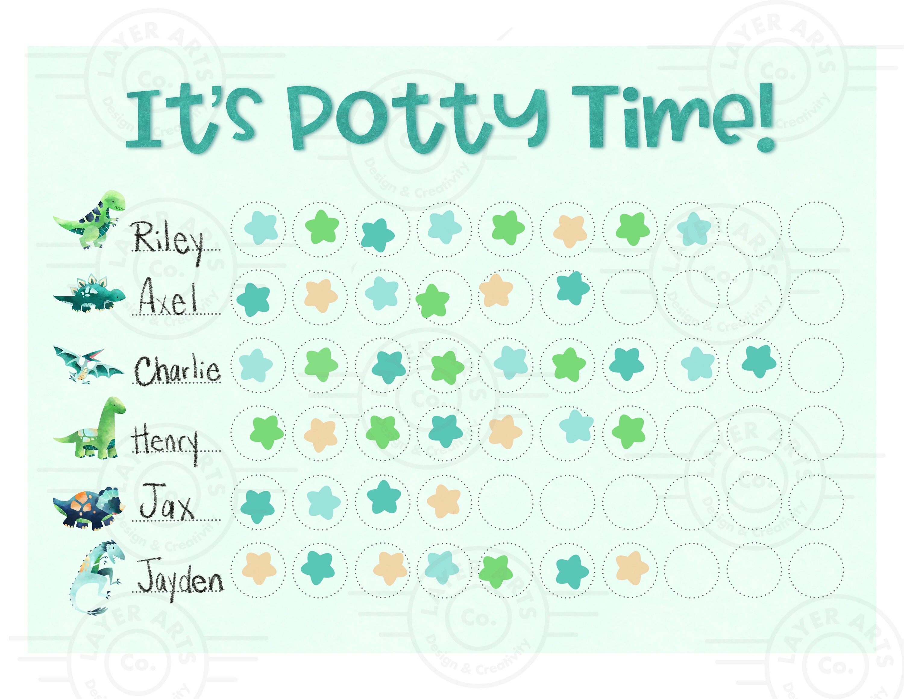 Potty Chart Printable Its Potty Time Dinosaur Themed Editable Printable ...