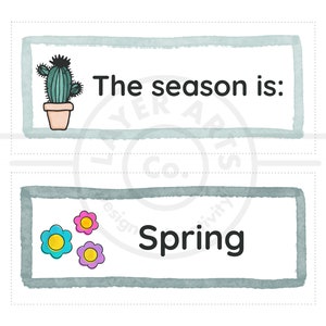 The Seasons Cactus and Succulent Classroom Printable