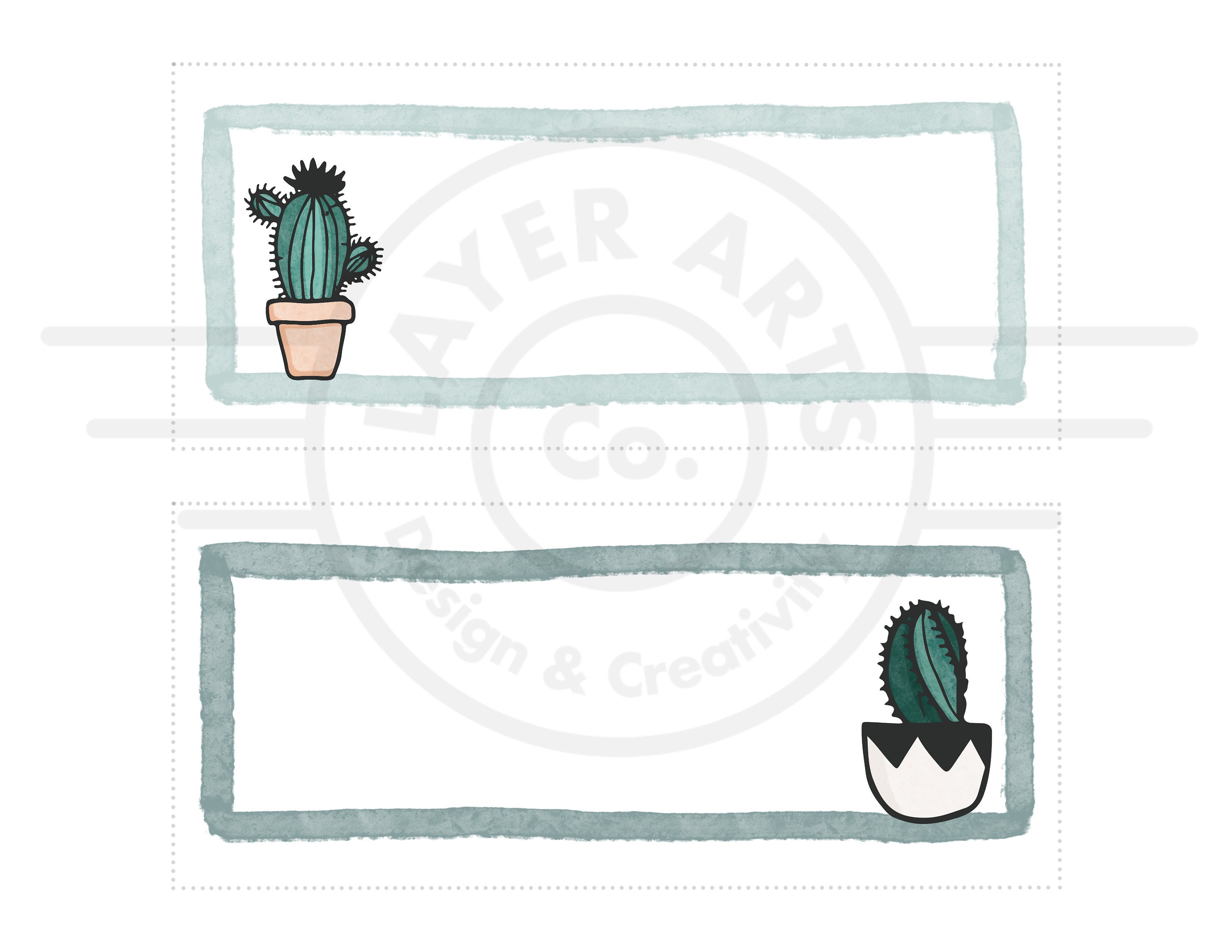 Succulent and Cactus Cubby Name Tags Label Editable Plant Themed ...