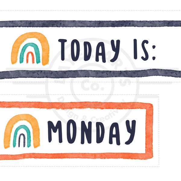 the report of the week merch Days of the Week Rainbow Themed Classroom Printable