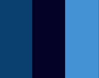 Navy, Dusty, or Light Blue 5 or More Yards of 100% Cotton Poplin