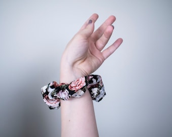 Floral Cotton Hair Scrunchie | Handmade Scrunchie | Hair Bobbles | Hair Ties | Gifts | Hair Accessories | Soft Scrunchies | Women Scrunchies