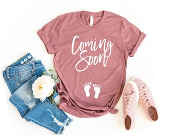 Pregnancy announcement shirt, pregnancy reveal, baby reveal shirt, baby announcement shirt, coming soon pregnancy shirt